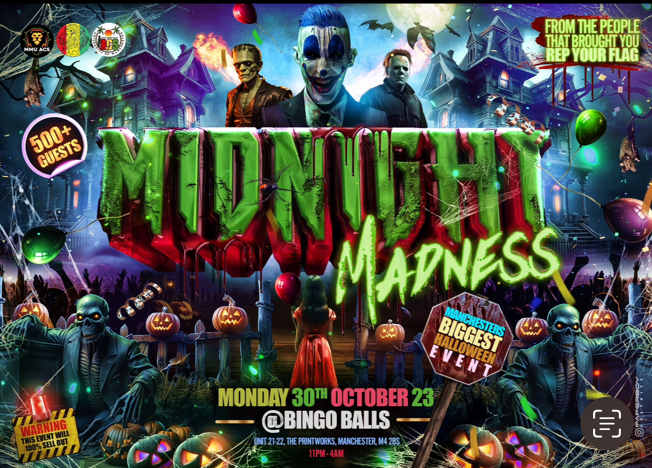 MIDNIGHT MADNESS MANCHESTER BIGGEST HALLOWEEN EVENT at Bingo Balls