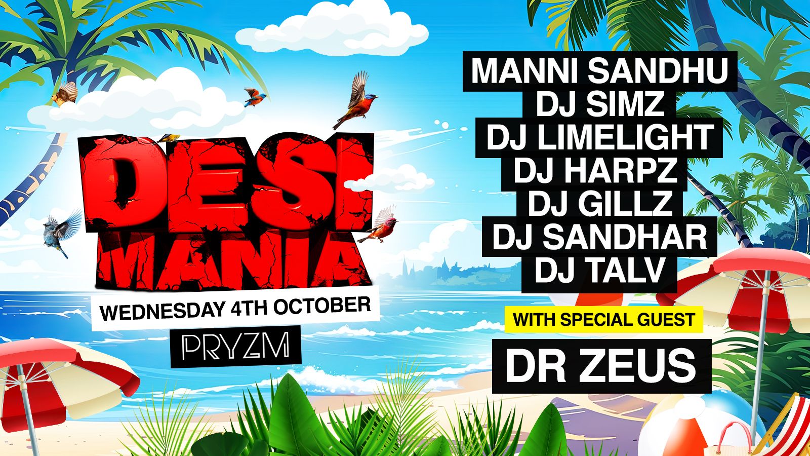 Desi Mania – Weds 4th Oct – PRYZM [FINAL TICKETS!]