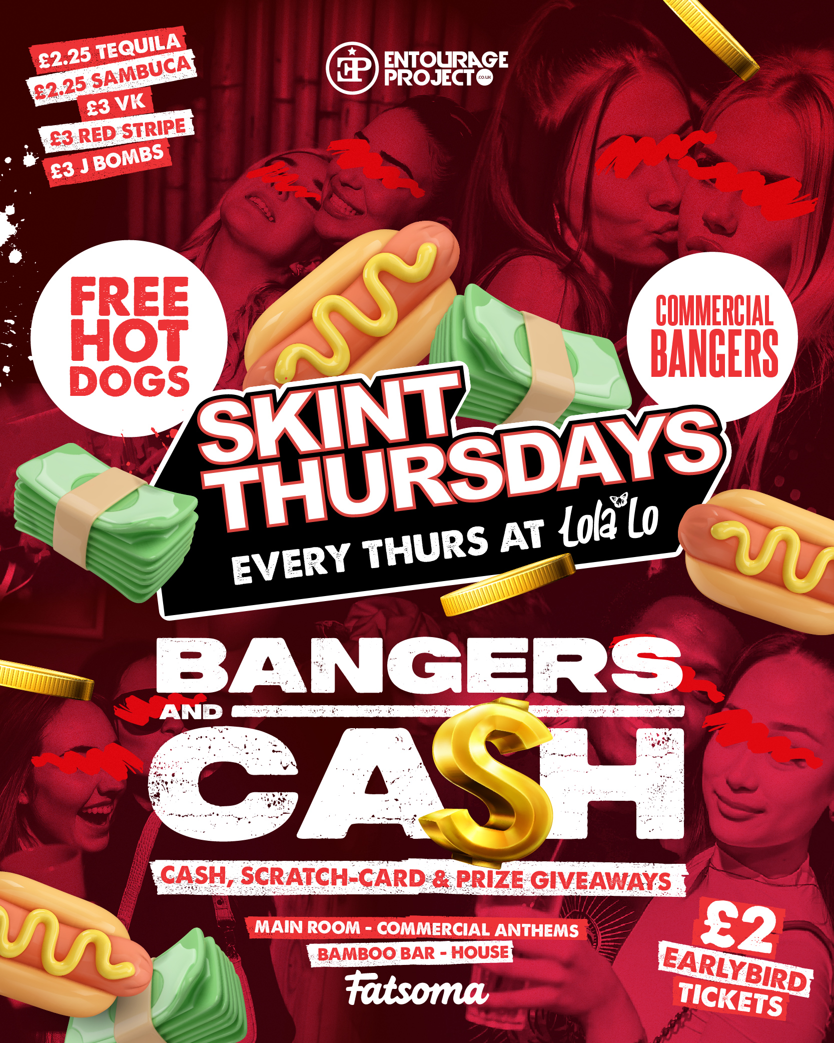 Skint Thursday @ Lola Lo – Bangers & Cash 💸