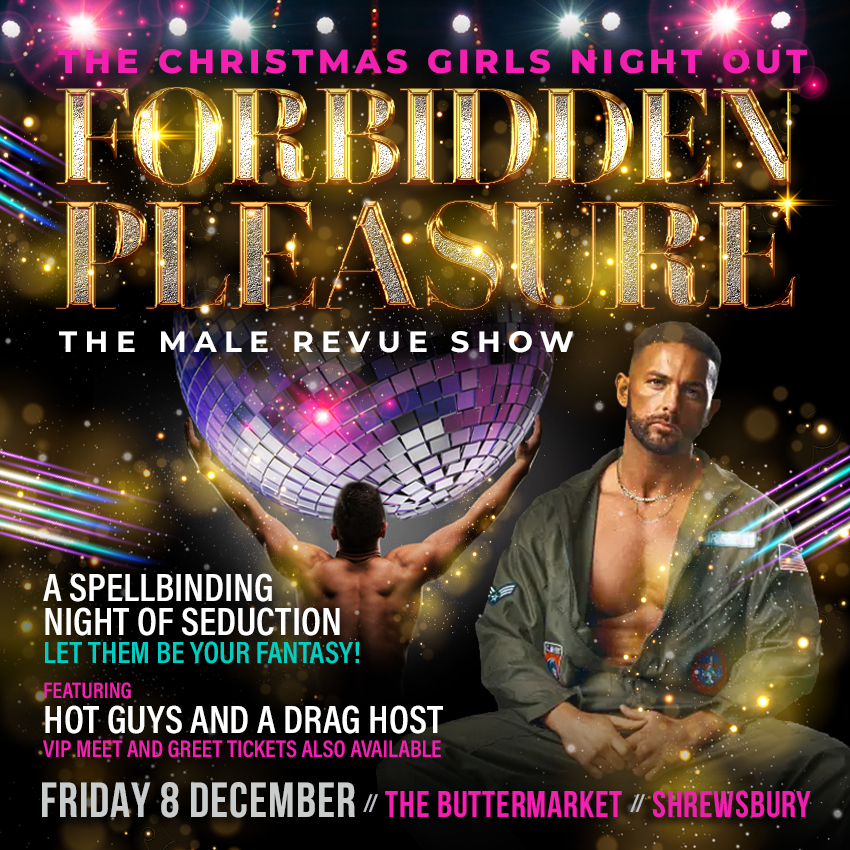 🤶🏼 Forbidden Pleasure – The Male Revue Show live – the ultimate girls Christmas night out!