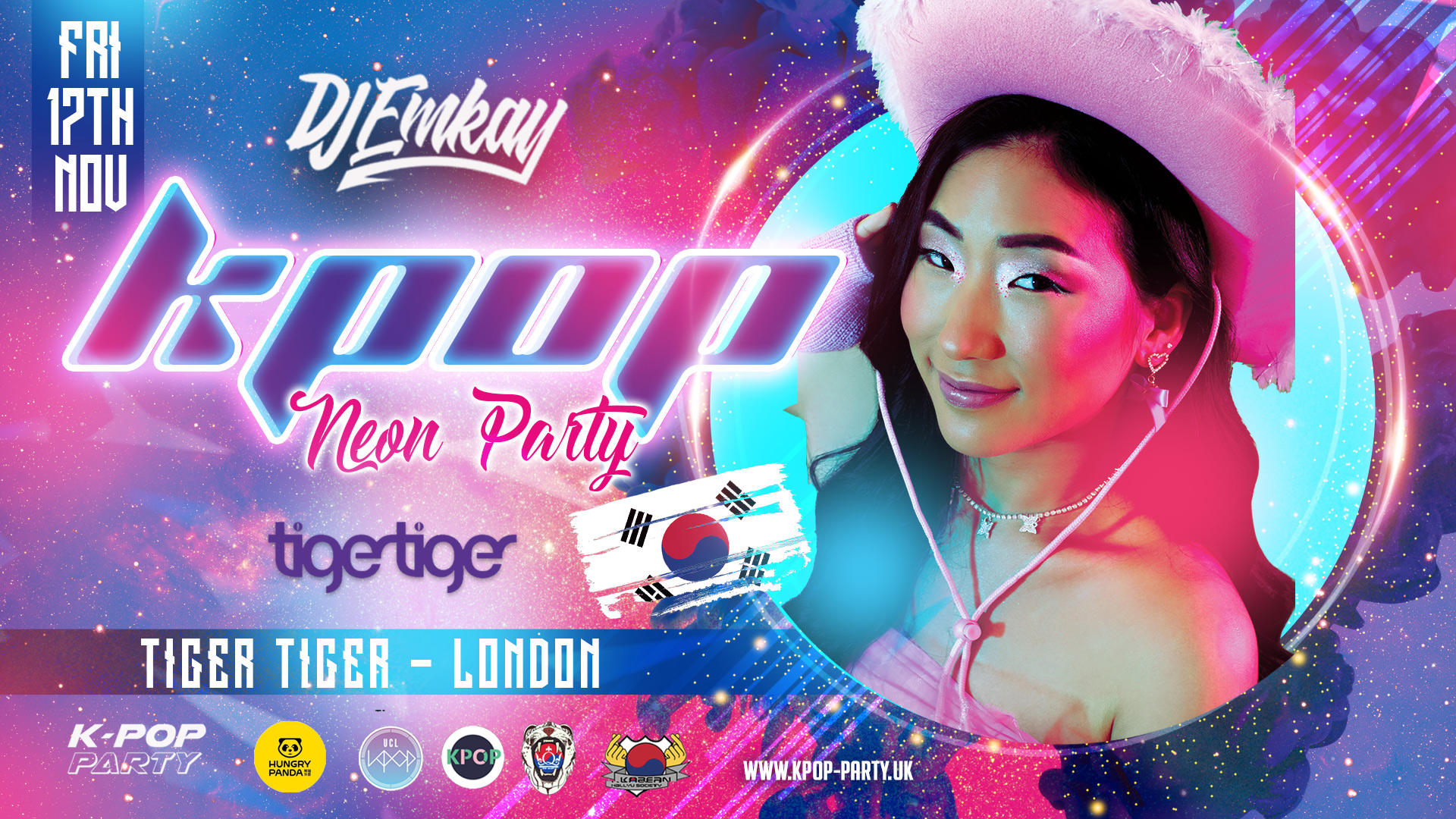 K-Pop Neon Party London – DJ EMKAY | Friday 17th November