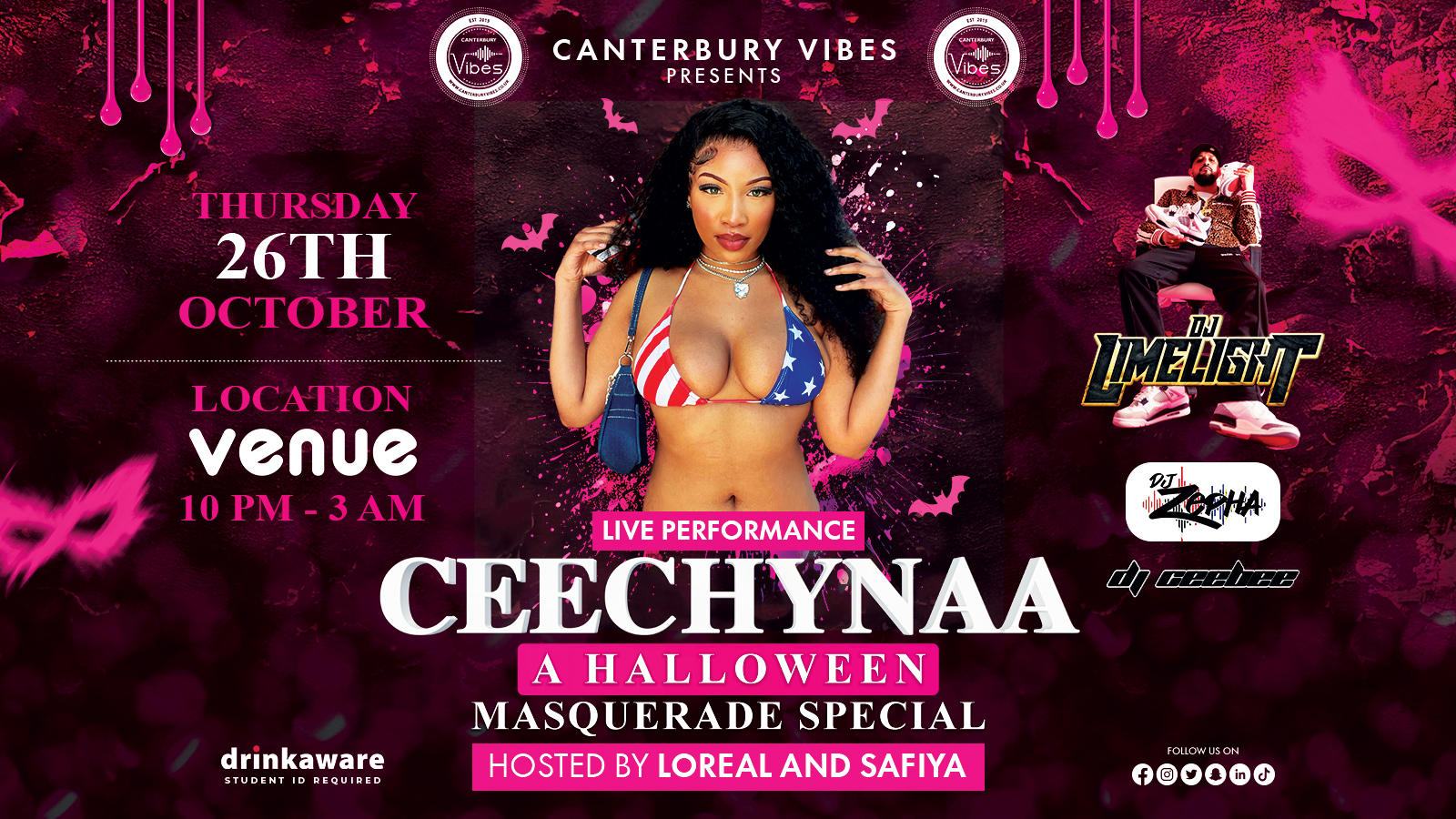 CeeChynaa live PA @ The Venue – Halloween Masquerade