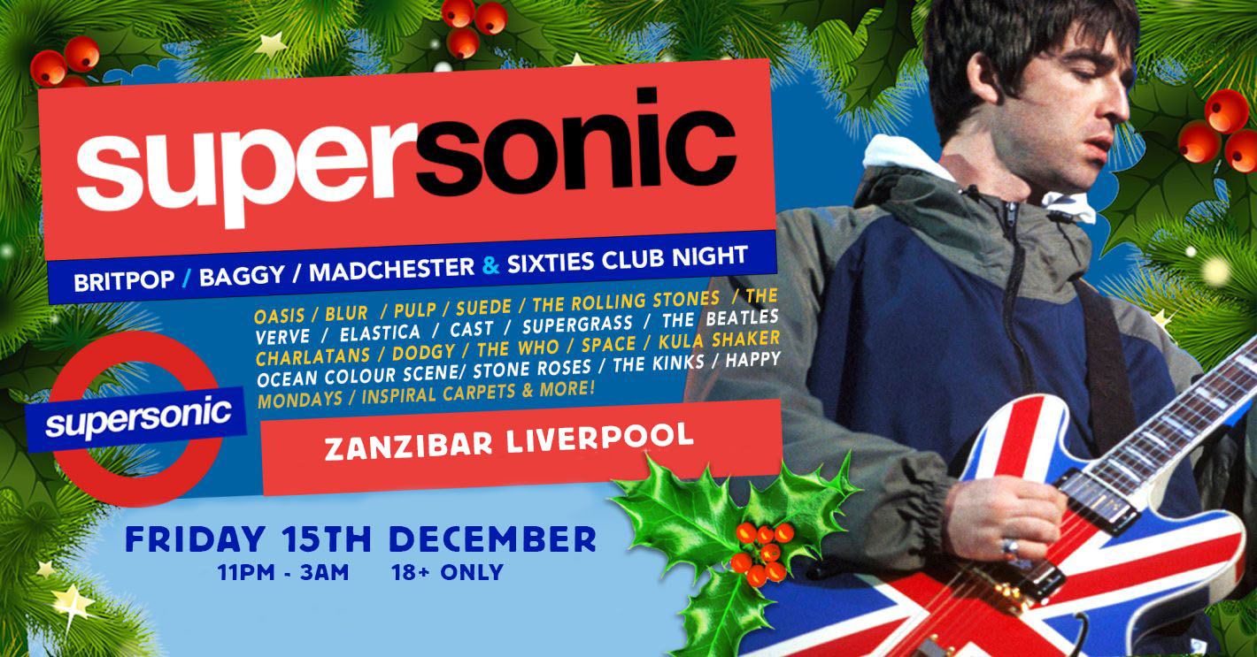 Supersonic Britpop Clubnight Christmas Party