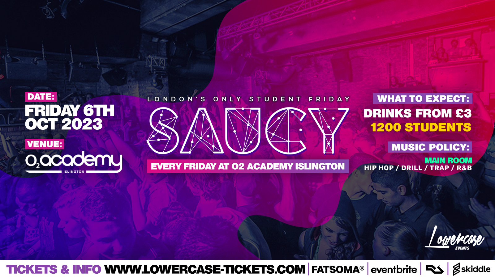 Saucy Fridays Freshers Part 3 🎉 – London Freshers Week 2023