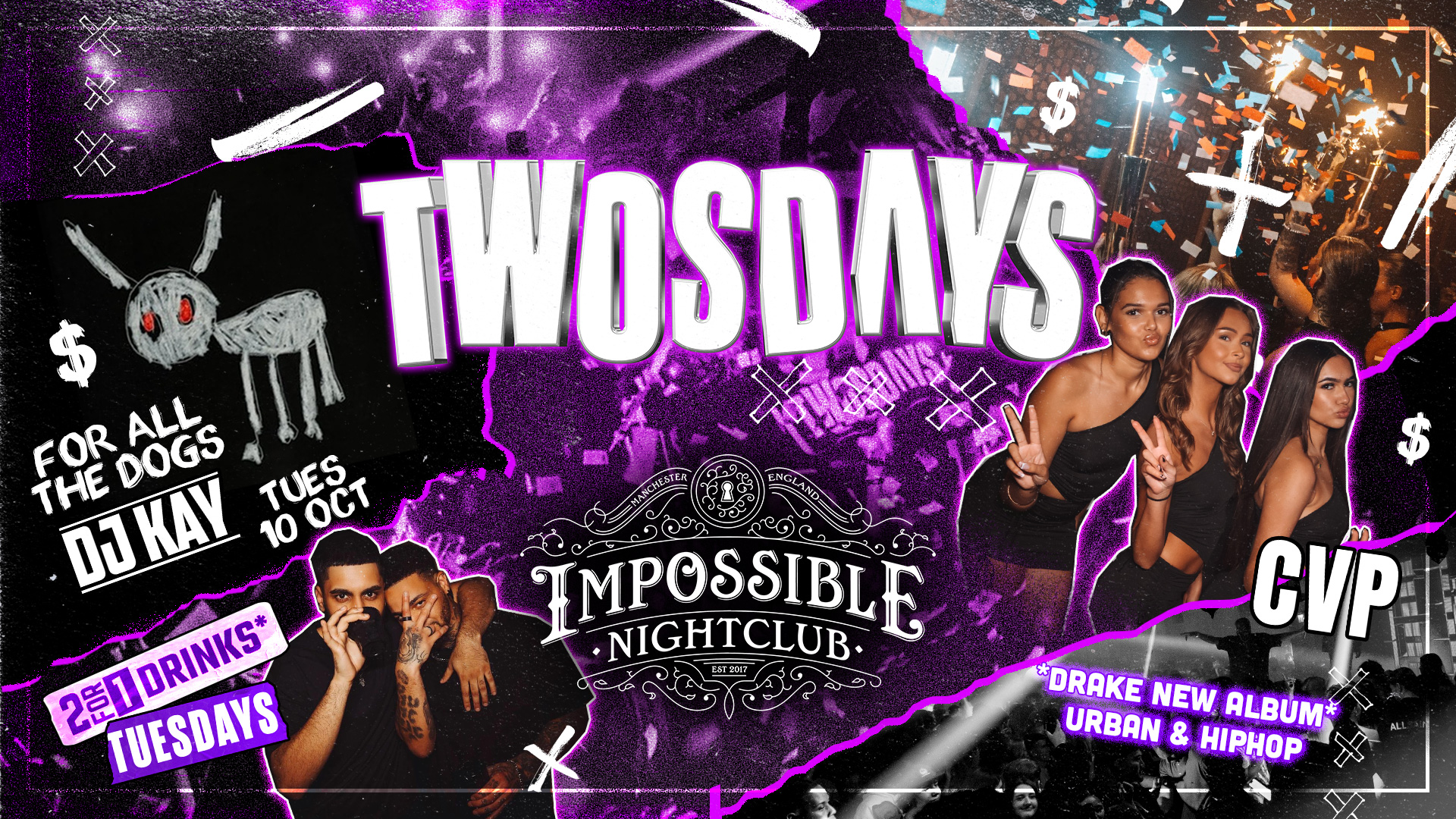 twosdays-impossible-club-drake-special-2-4-1-drinks-manchester