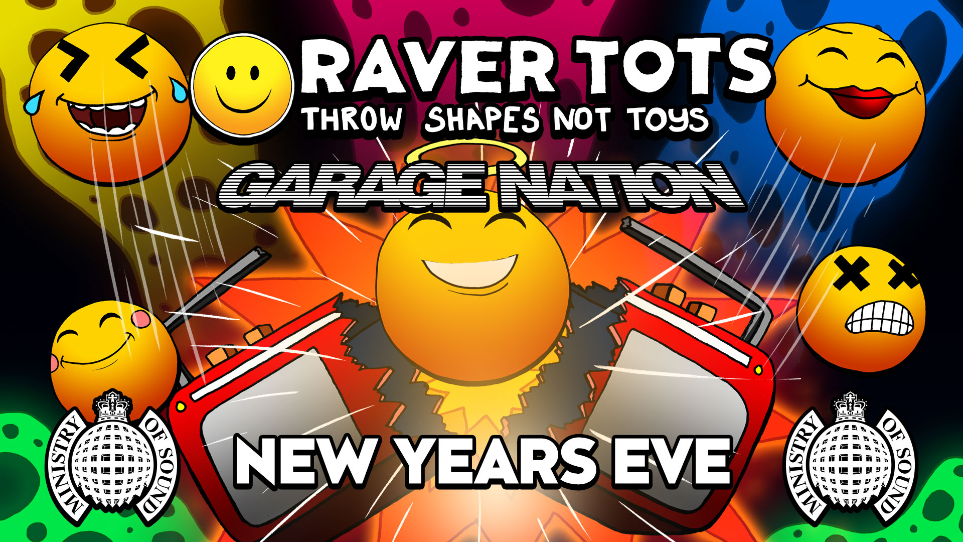 Raver Tots x Garage Nation – New Years Eve – Ministry of Sound