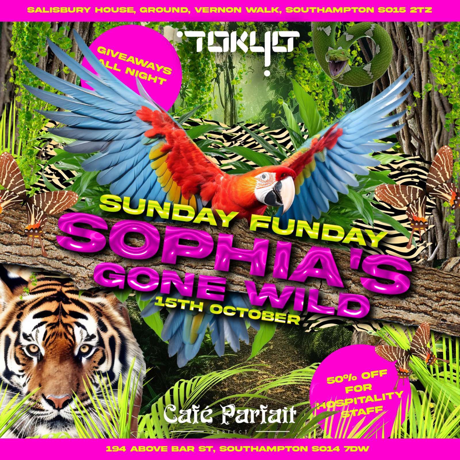 Sunday Funday- Multi Venue Party @Cafe Parfait x Tokyo