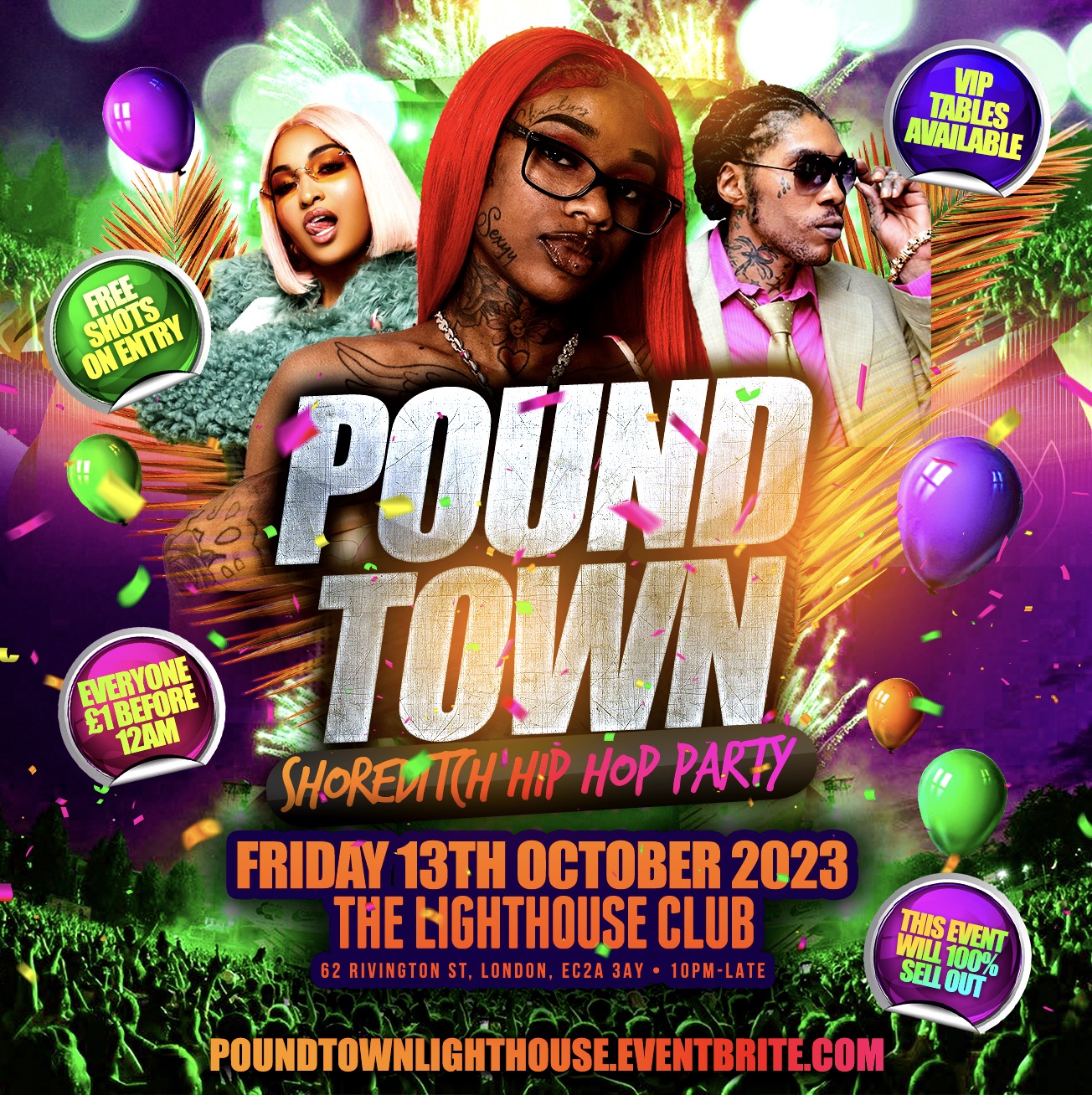 Pound Town - Shoreditch Hip Hop, Afrobeats, Bashment Party (Everyone £1 ...