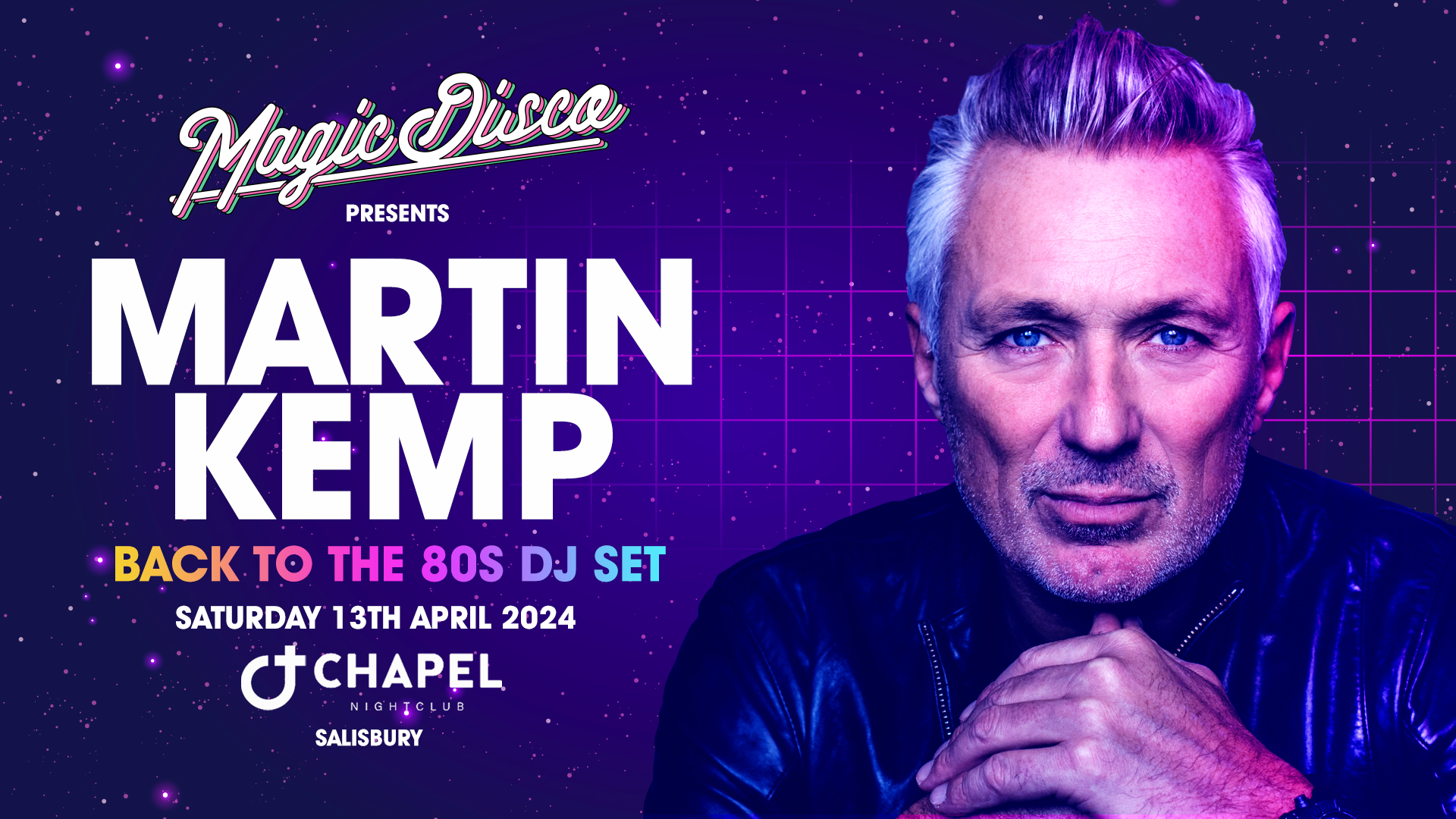 Martin Kemp Live DJ set – Back to the 80’s – Salisbury