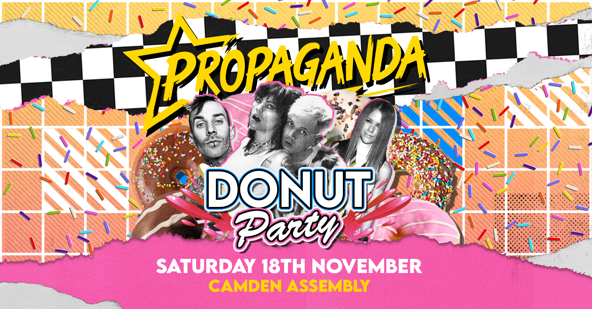 TONIGHT! Donut Party! – Propaganda London – Your indie & alternative Party at Camden Assembly!