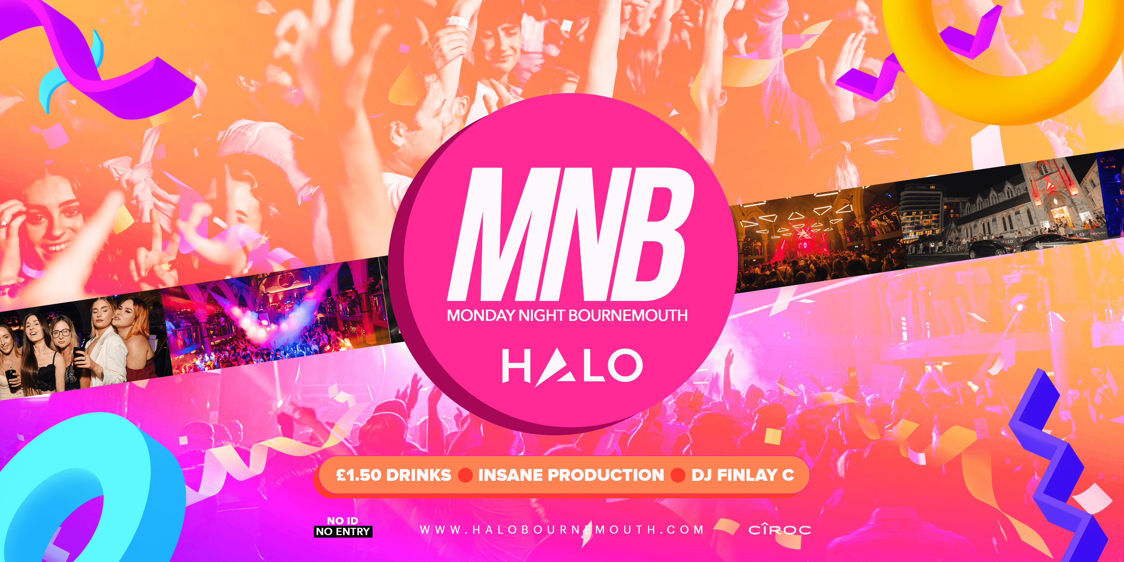 MNB • Your Ultimate Monday Night • £1.50 Drinks @ Halo Bournemouth 🔺