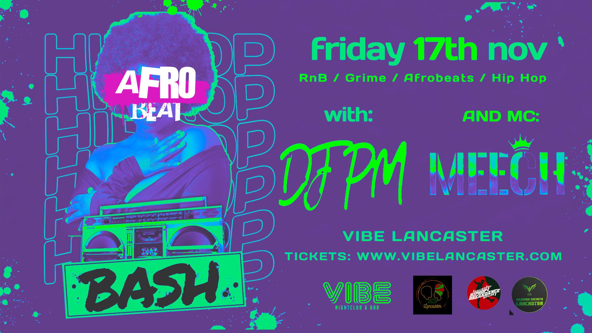 Vibe Fridays – Hip Hop vs Afrobeat Bash