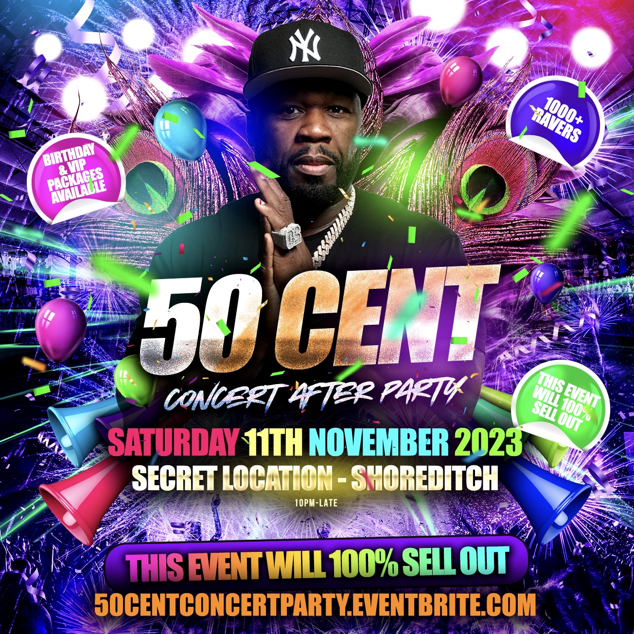 50 Cent Concert After Party at Phoenix Bar, London on 11th Nov 2023