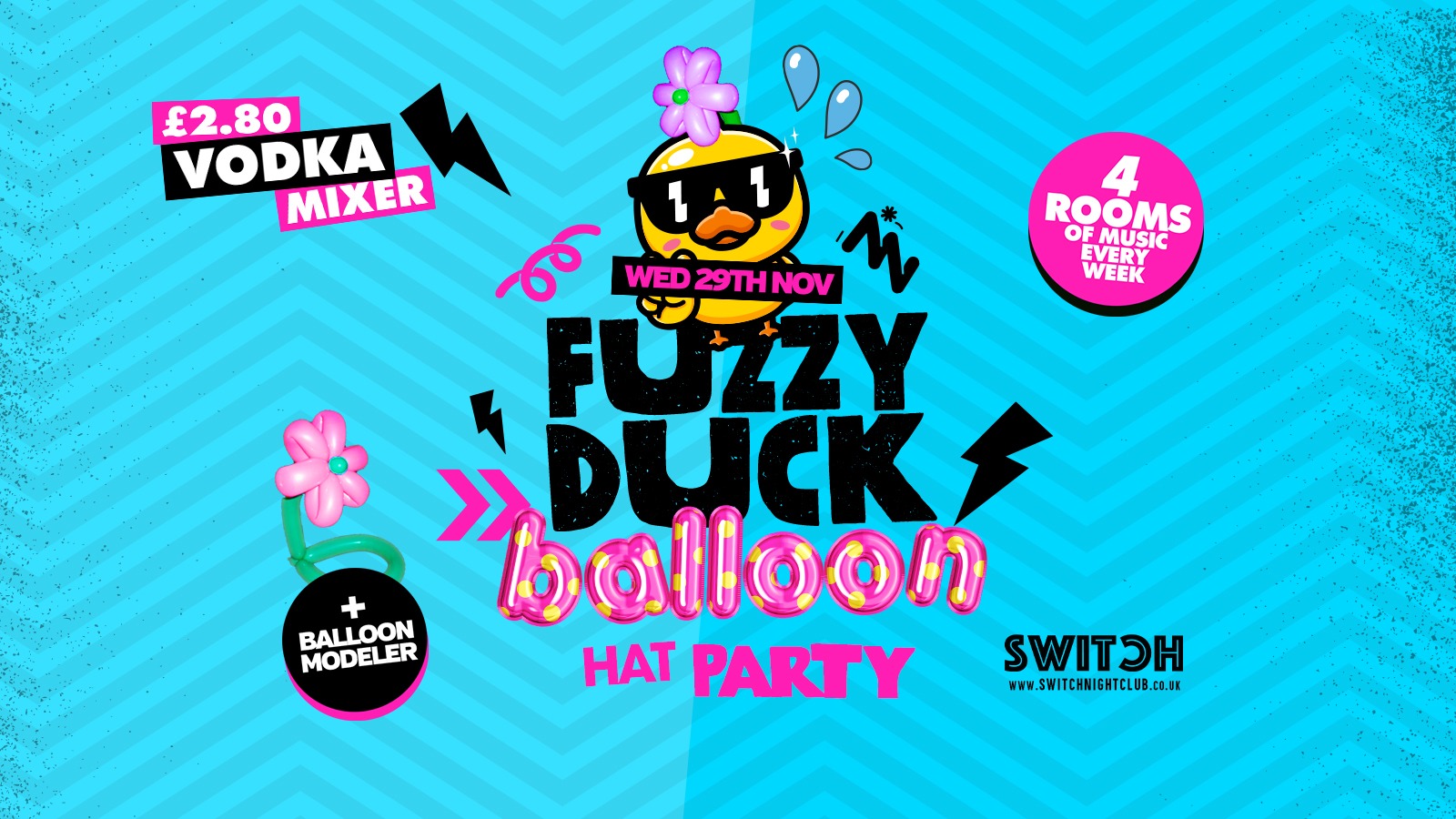 Fuzzy Duck | Balloon Hat Party | Official Student Social Wednesday