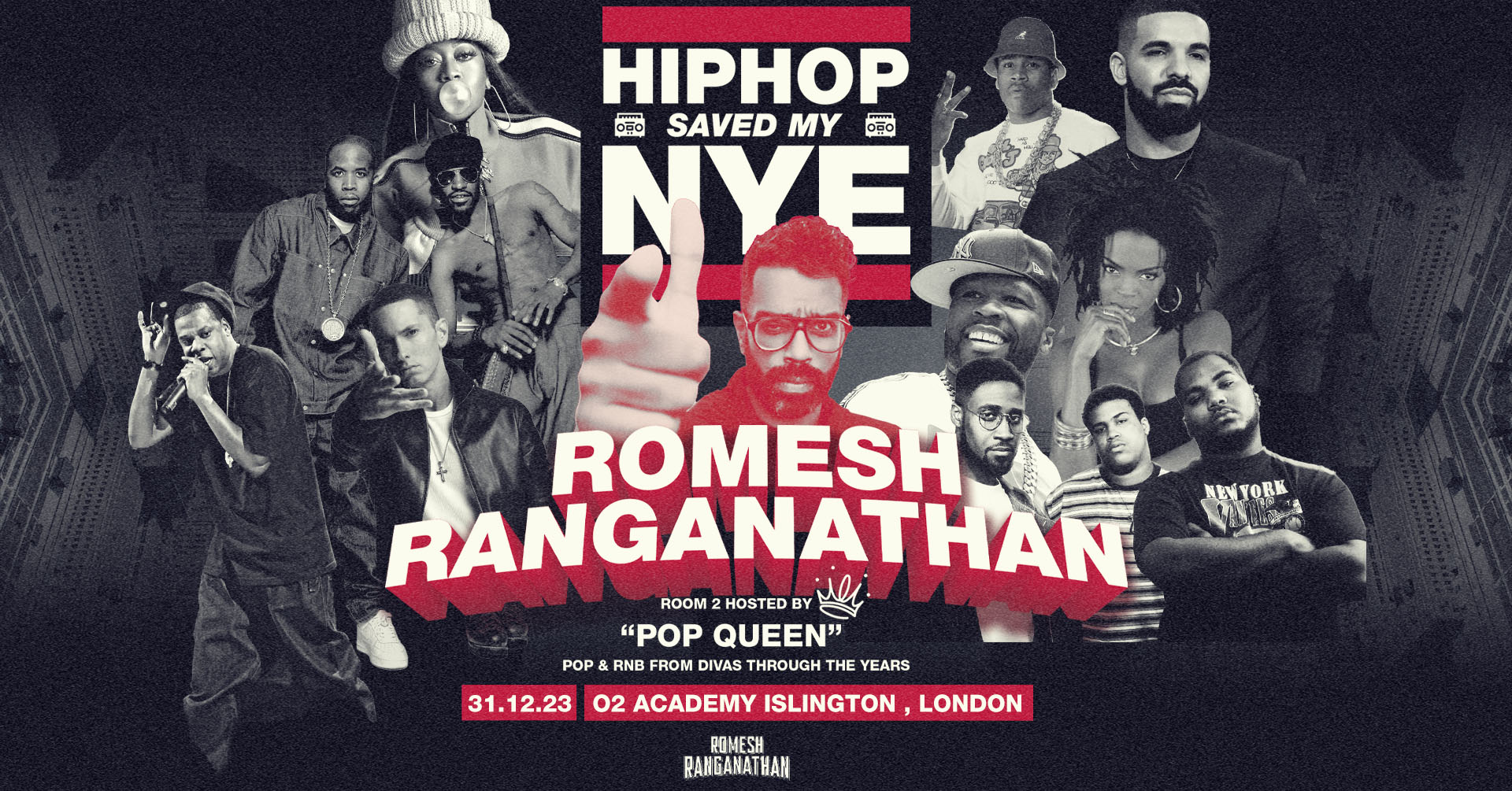 Romesh Ranganathan’s: Hip Hop Saved My New Year’s Eve 2023 👑 o2 Academy Islington