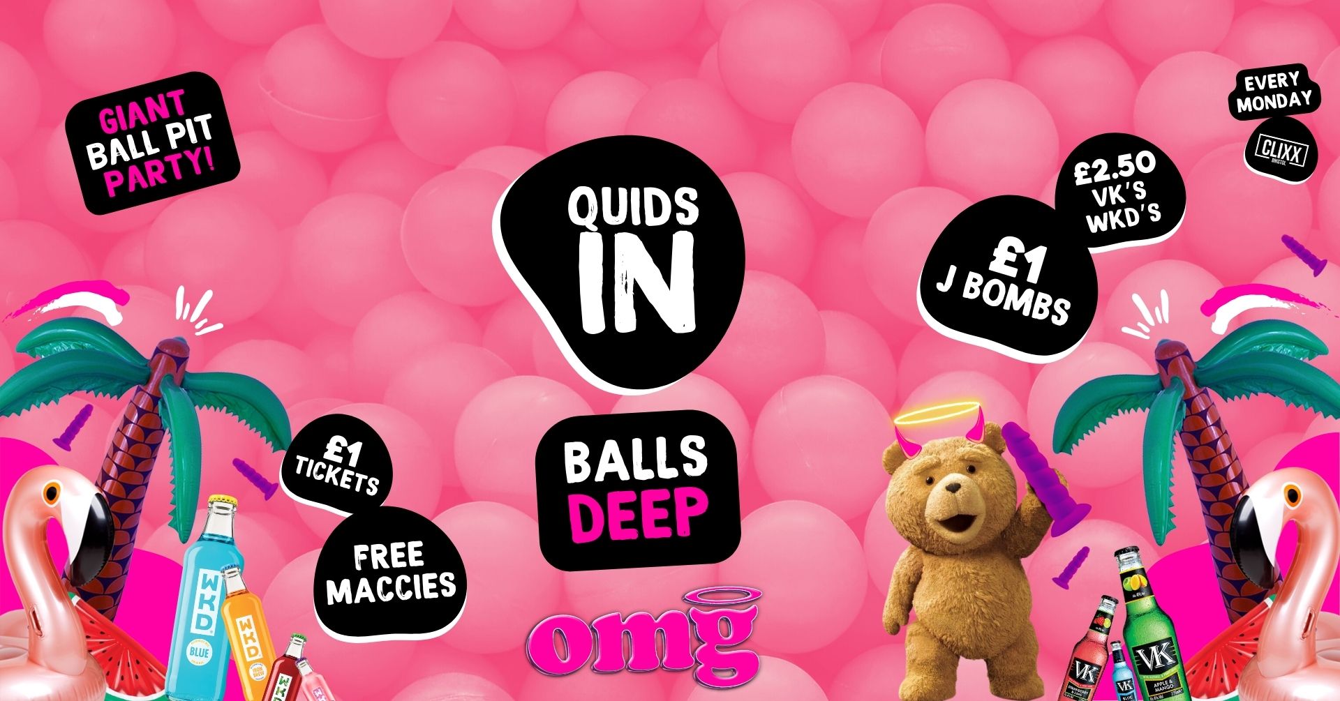 QUIDS IN 🐻 Balls Deep At OMG – Giant Ball pit party!