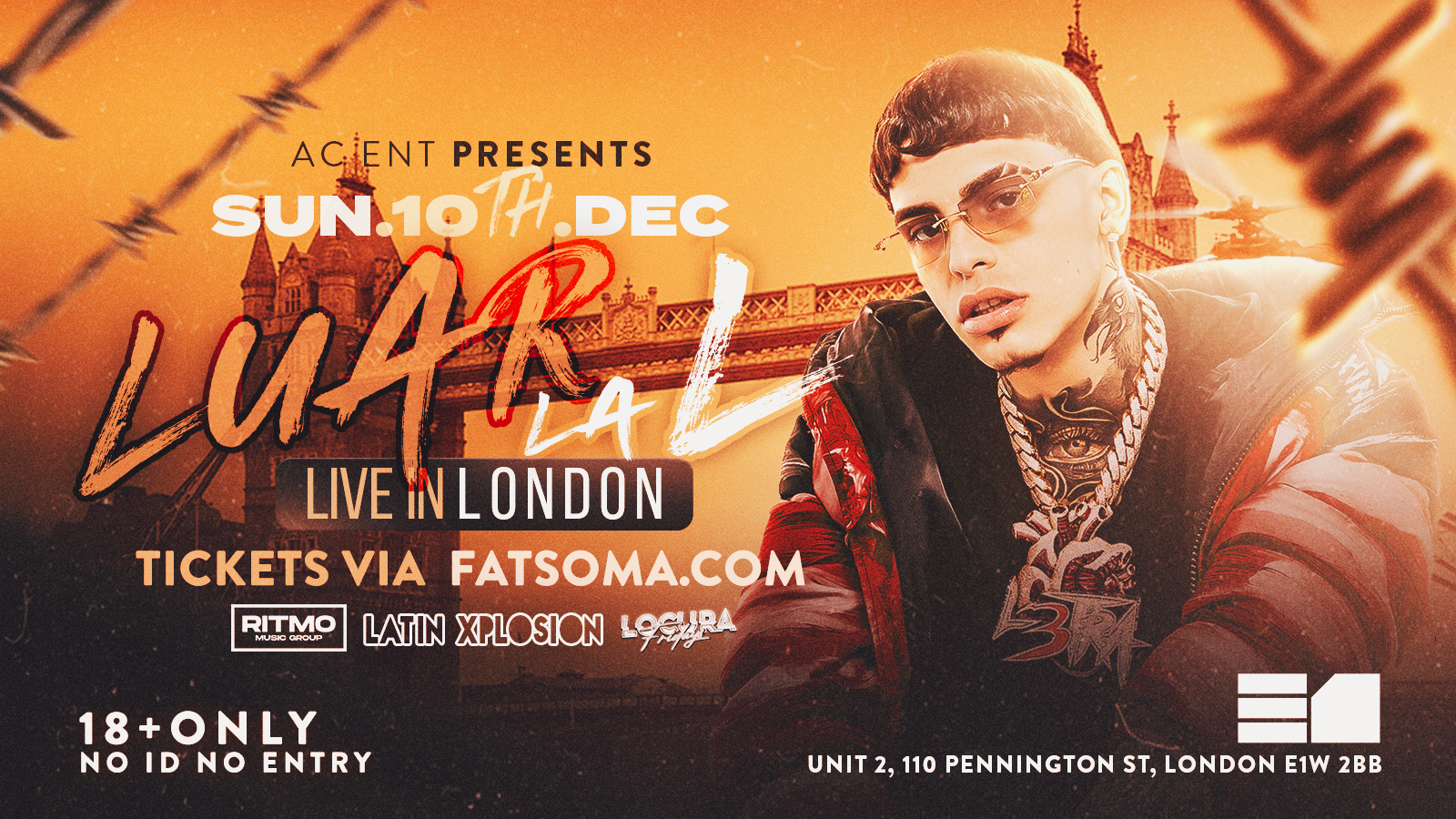 LUAR LA L LIVE @E1 at E1, London on 10th Dec 2023 | Fatsoma