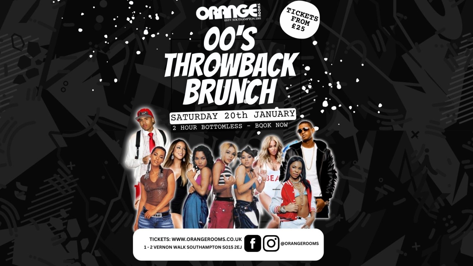 00’s Throwback Bottomless Brunch!🎤 at Orange Rooms Southampton