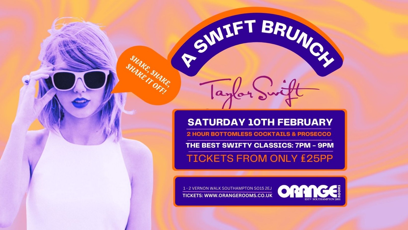 A Swift Bottomless Brunch!🎤 SOLD OUT at Orange Rooms Southampton