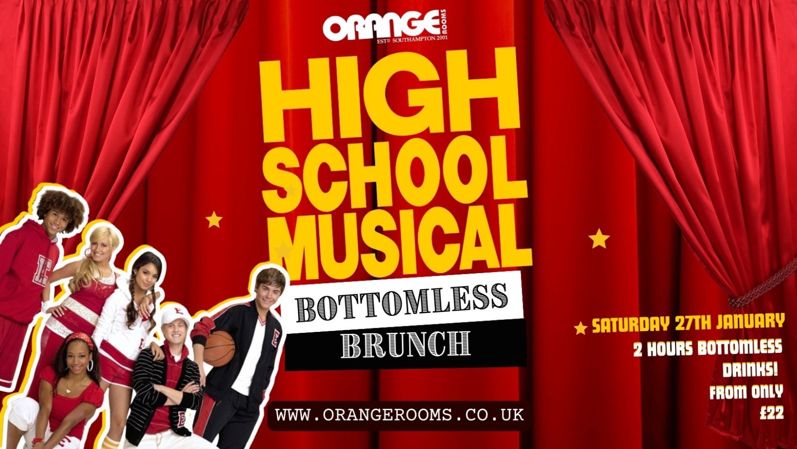 High School Musical Bottomless Brunch! SOLD OUT!! at Orange Rooms