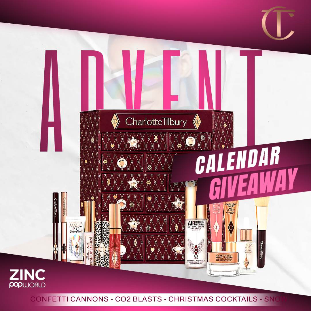 ADVENT CALENDAR GIVEAWAY Charlotte Tilbury at Zinc & Popworld Fleet