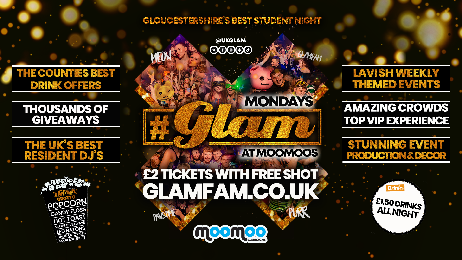 Glam – Gloucestershire’s Biggest Monday Night