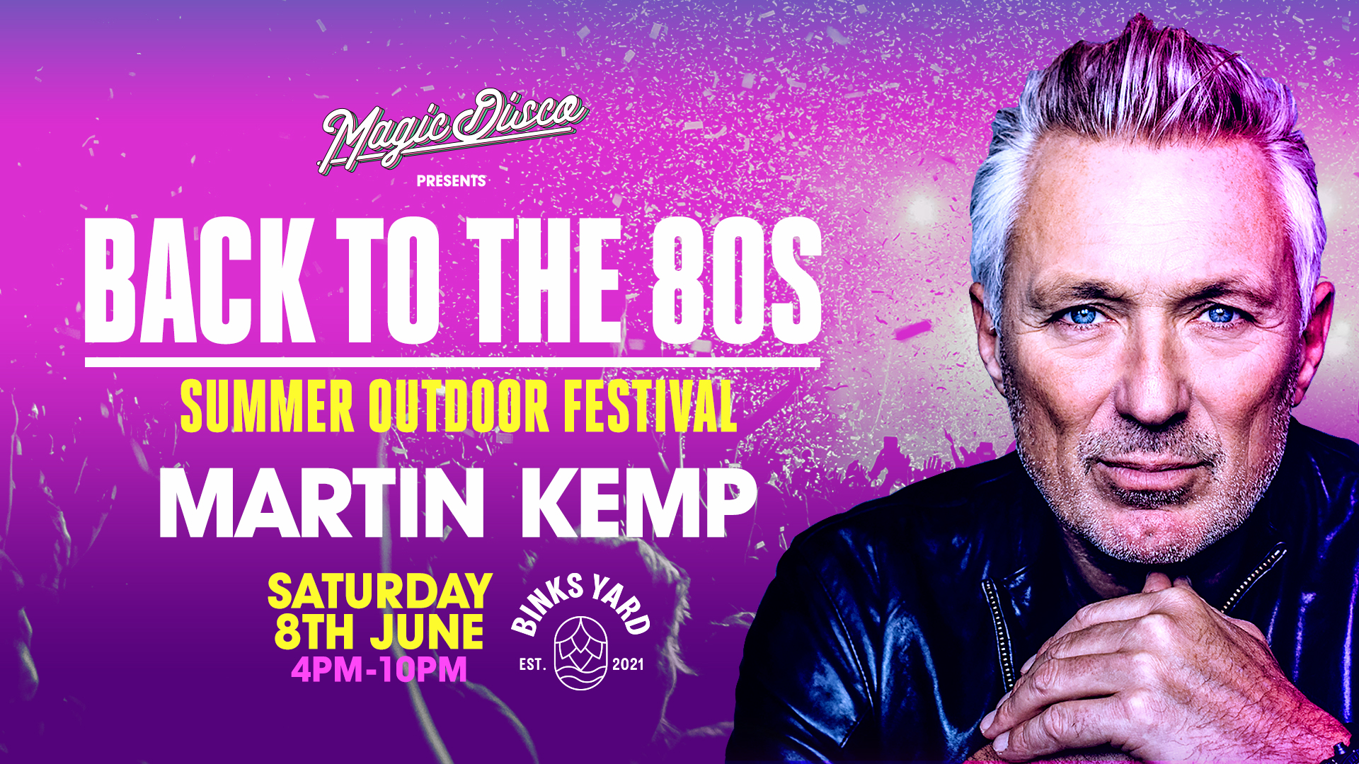 Back to the 80’s Summer Festival with MARTIN KEMP – 10 Re-sale tickets available