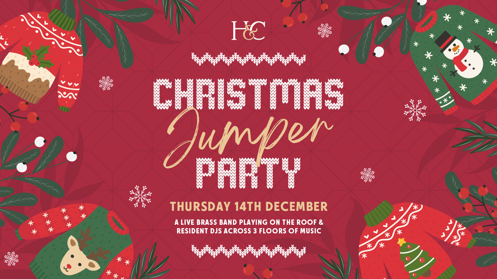 THE CHRISTMAS JUMPER PARTY! – 14TH DEC