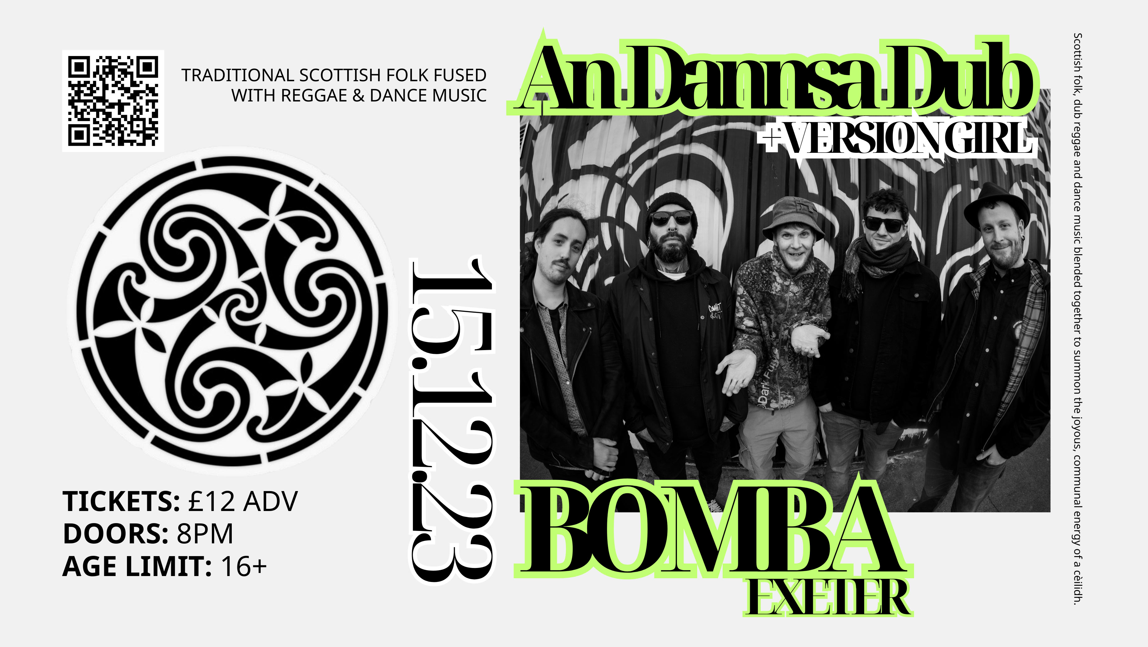 An Dannsa Dub – Bomba, Exeter (Reggae, Folk, Dub) w/ Tom Spirals (Mungos HiFi)
