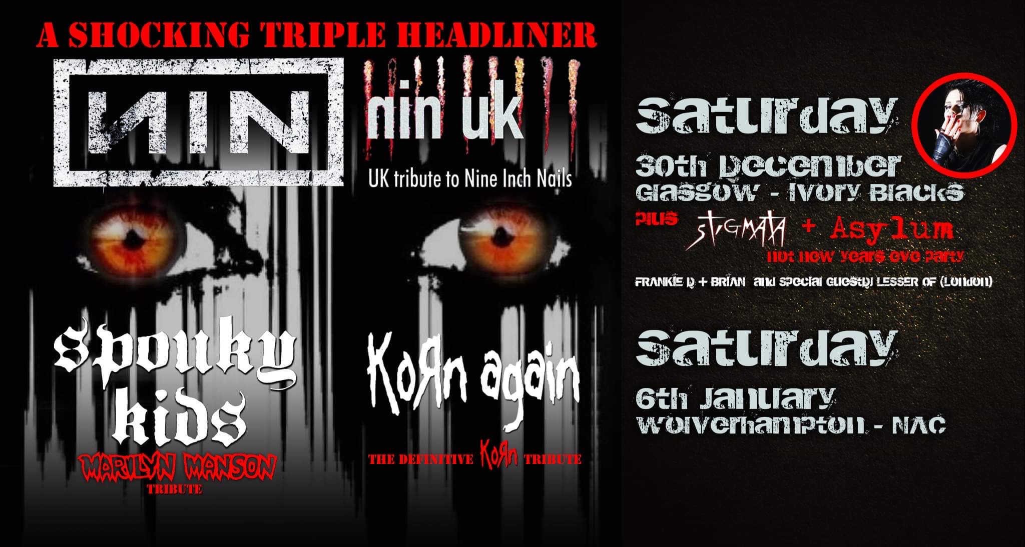 NIN UK – Tribute to NINE INCH NAILS + SPOUKY KIDS & KORN AGAIN