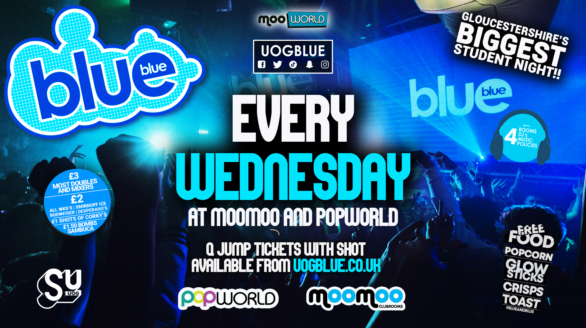 Blue and Blue – Gloucestershire’s Biggest Student Night