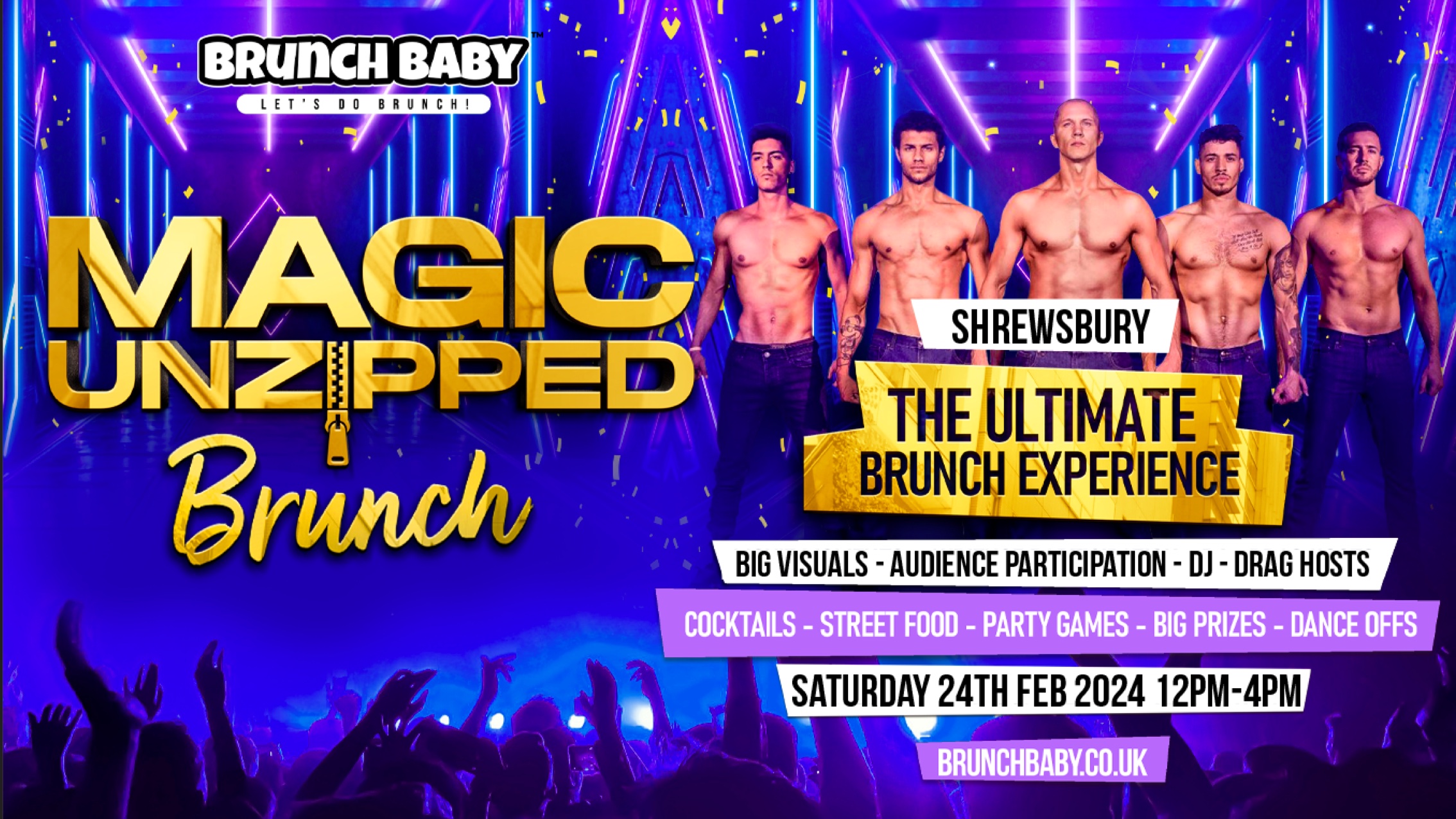 🚨 SOLD OUT!🕺🏼 Magic Unzipped Themed Brunch  – Shrewsbury