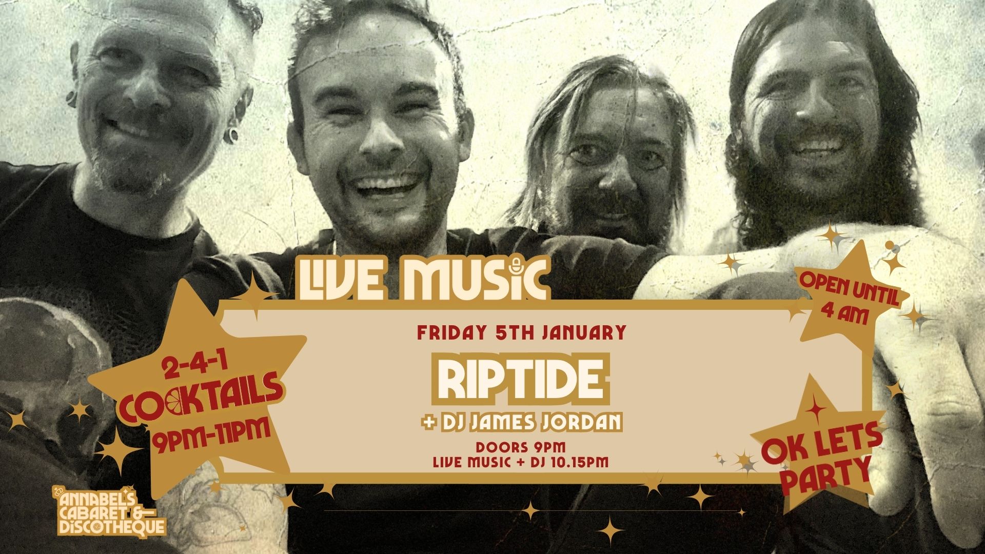 Live Music: RIPTIDE // Annabel’s Cabaret & Discotheque