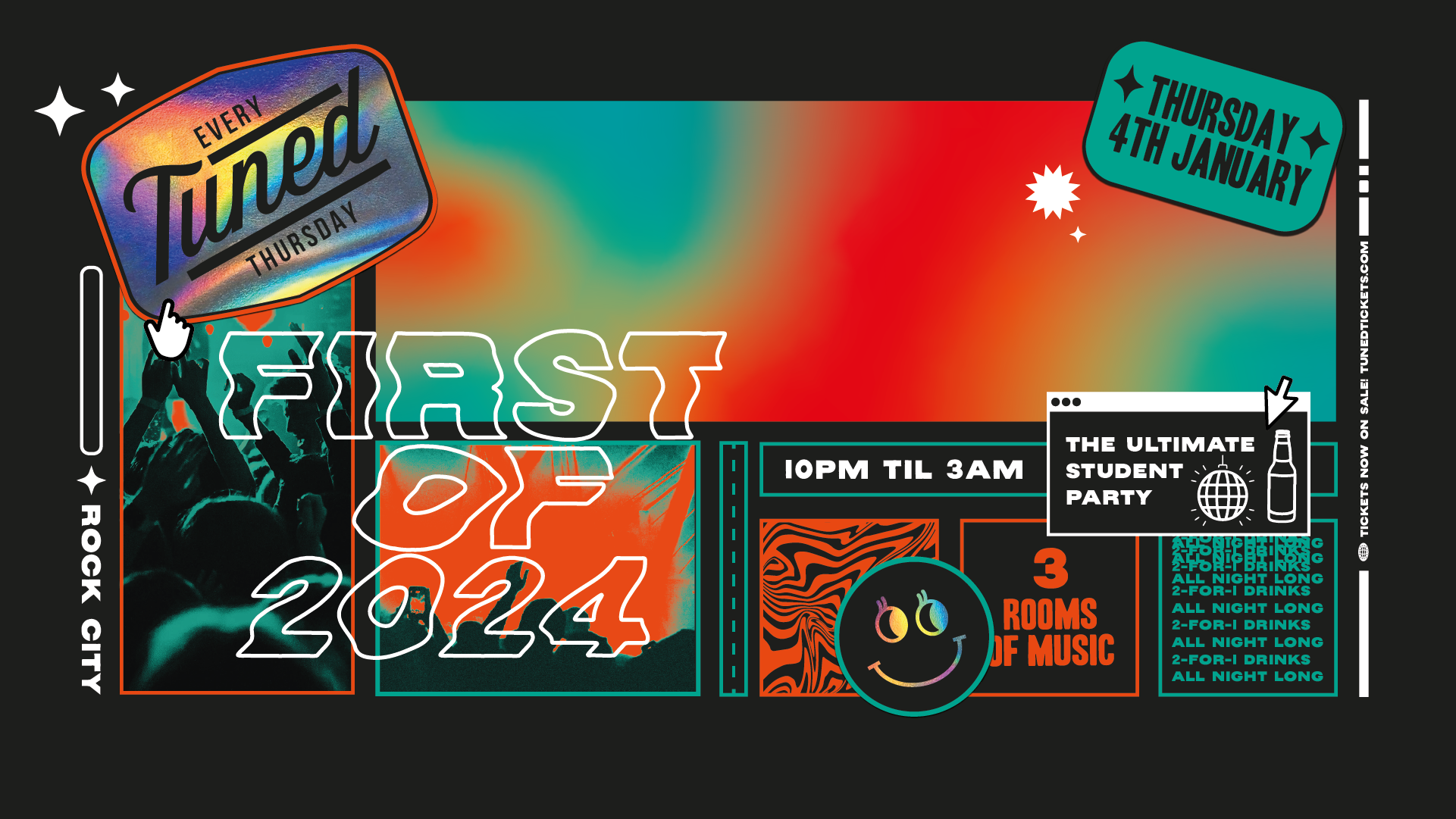 Tuned – First Tuned of 2024! – Nottingham’s Biggest Student Night – 2-4-1 Drinks All Night Long – (inc Silent Disco In Beta Room) 04/01/24