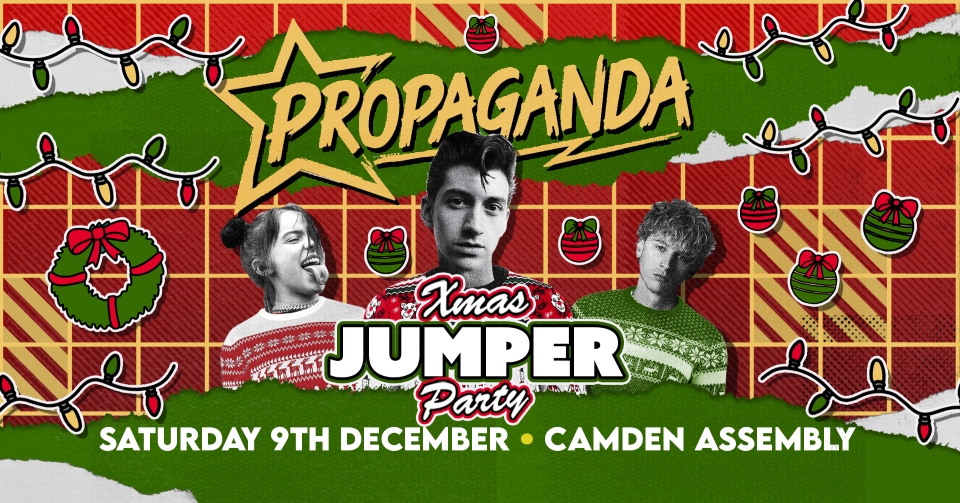 This Saturday! Xmas Jumper Party! Propaganda London – Your indie & alternative Party at Camden Assembly!