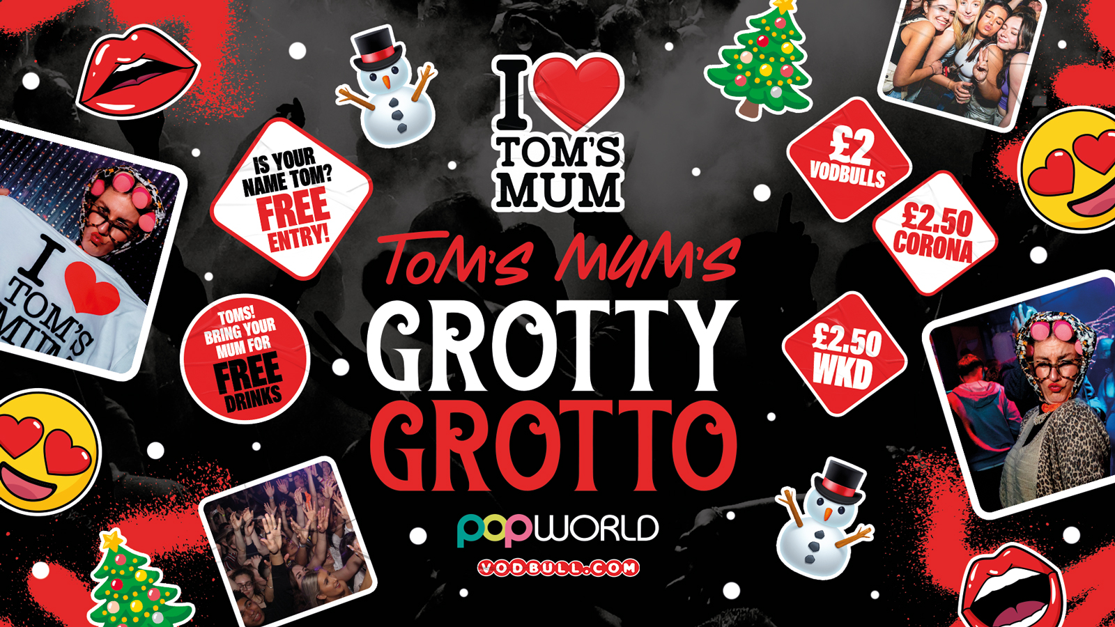 I ❤️ TOM’S MUM – [TONIGHT!!] Tuesdays @ Popworld💥19/12