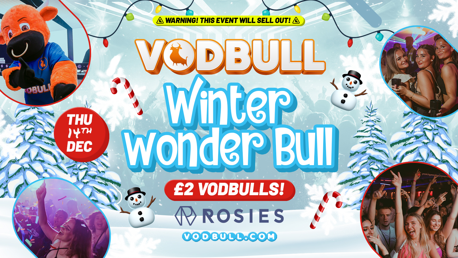 🧡 [FINAL TIX!!] ❄️Vodbull WINTER WONDER BULL at ROSIES!! ❄️ 14/12 🧡