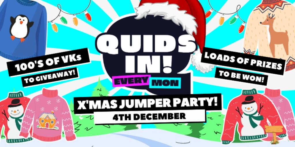 QUIDs IN: UGLY JUMPER PARTY! [UoN’s OFFICIAL MONDAY NIGHT]