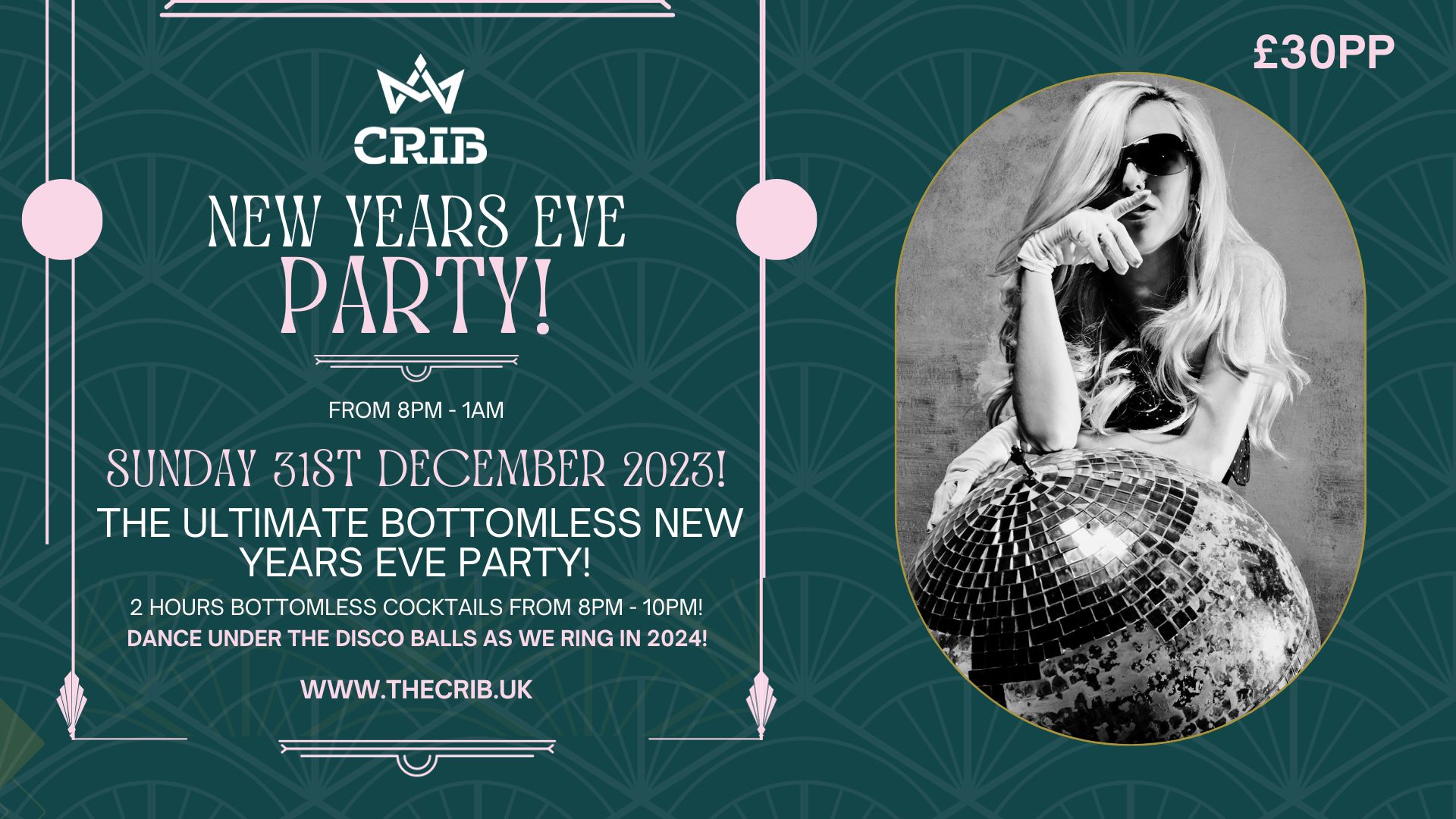 Bottomless New Year's Eve Bash at Crib Southampton at crib southampton