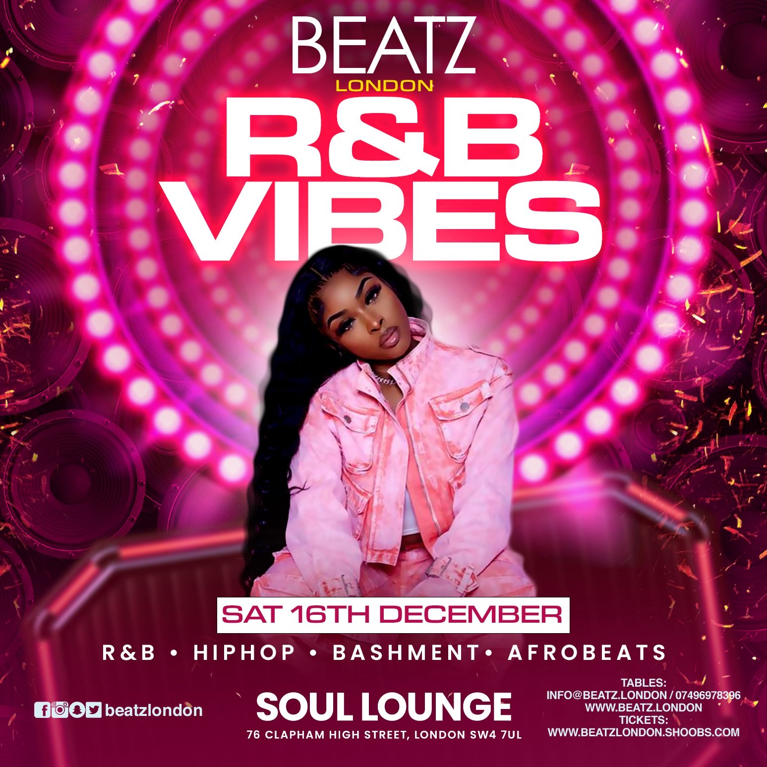 R&B VIBES at Soul Lounge, London on 16th Dec 2023 | Fatsoma