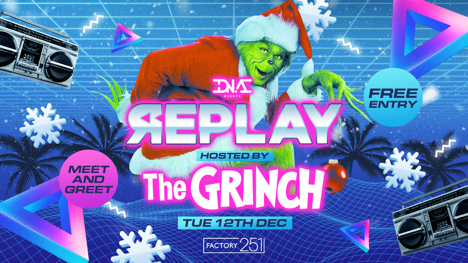 REPLAY TUESDAYS Hosted by The Grinch – FREE ENTRY 🚀