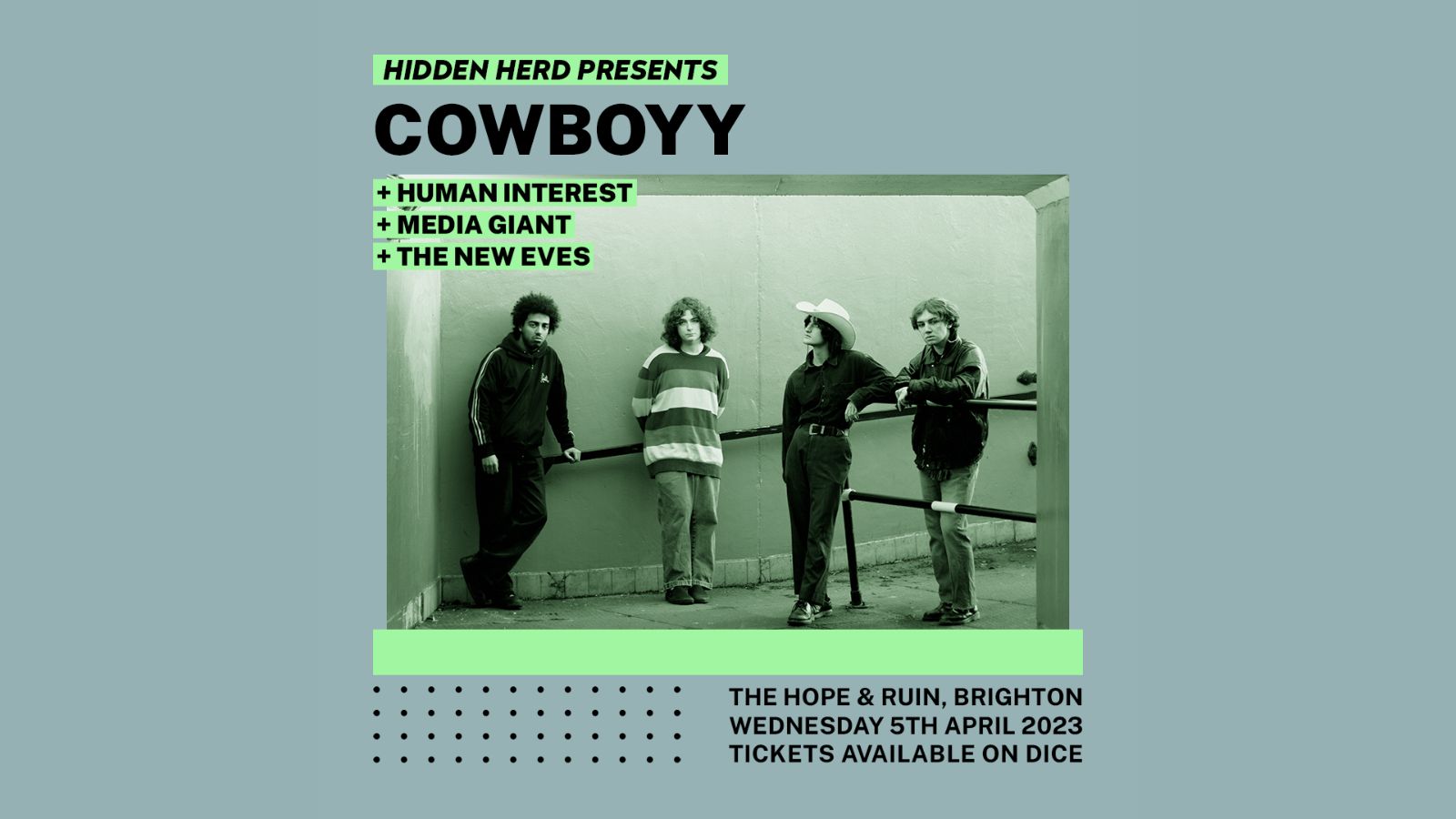 Cowboyy + Human interest + Media Giant + The New Eves