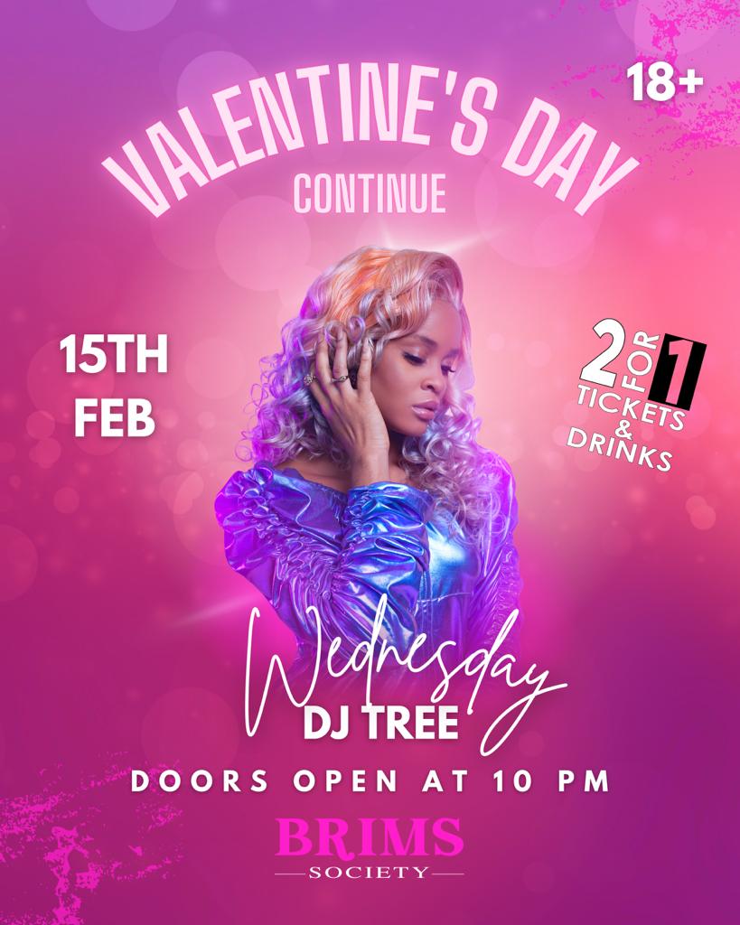 WEDNESDAY 💌 VALENTINES DAY – CONTINUE  💖 2FOR1 DRINKS & TICKETS