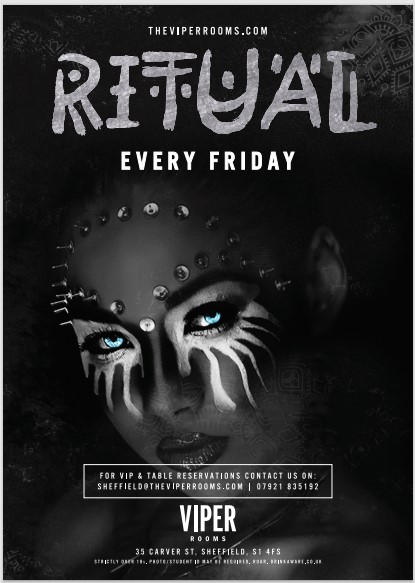Friday: Ritual at The Viper Rooms, Sheffield on 31st Mar 2023 | Fatsoma