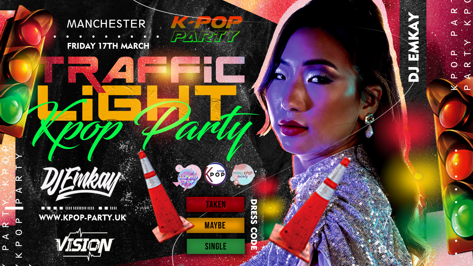 K-Pop Traffic Light Party Manchester – with DJ EMKAY | Friday 17th March