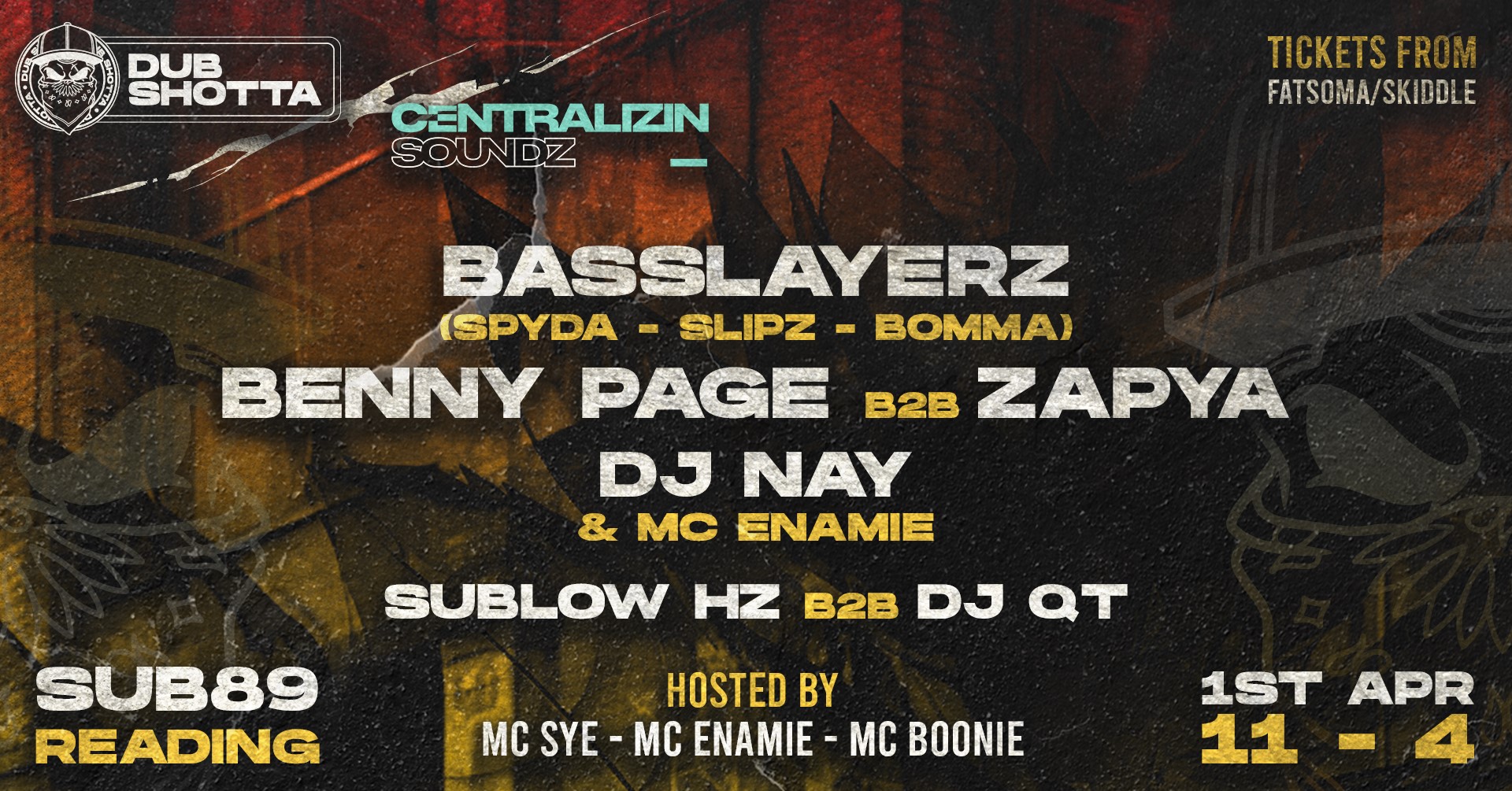 Dub Shotta x Centralizin’ Soundz : Basslayerz, Benny Page, Zapya, DJ Nay + more!