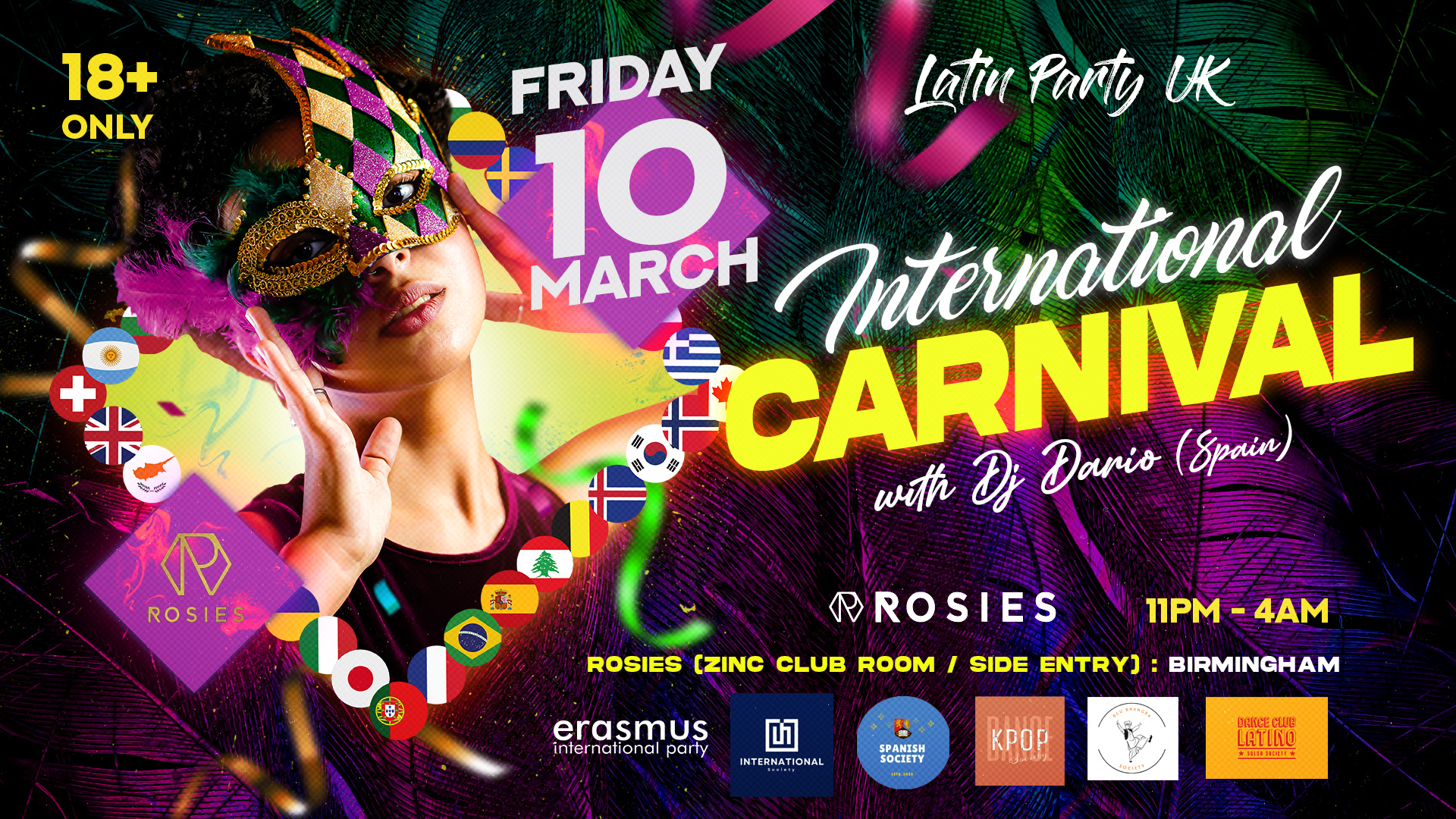 Latin Party Birmingham – International Carnival | ROSIES (ZINC)