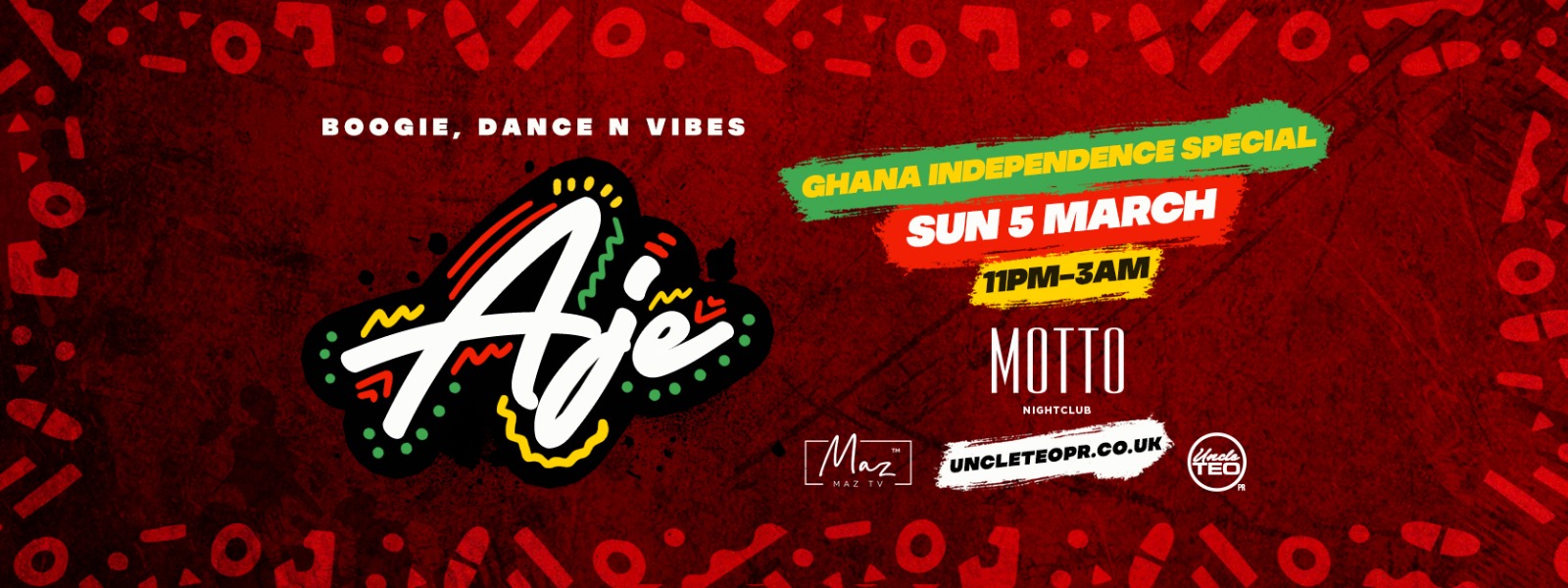 AJE: GHANA INDEPENDENCE PARTY (150+ TICKETS SOLD)