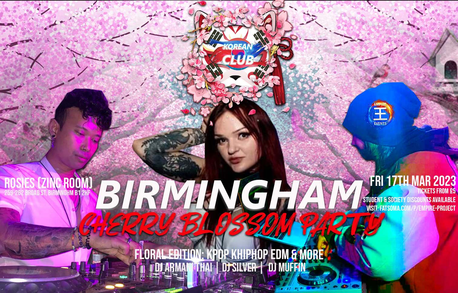 KOREAN CLUB BIRMINGHAM End Of Term Cherry Blossom Party Floral Edition