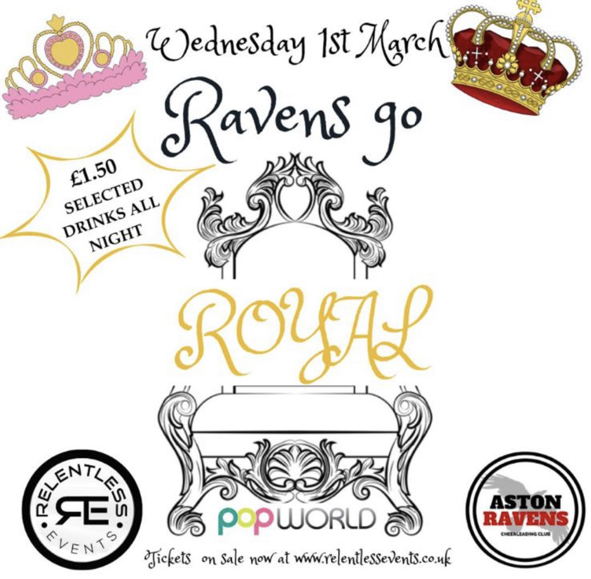 Ravens go Royal at ZOO Wednesday at Popworld Birmingham